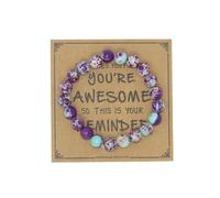 Jeannieparnell N460 - Sometimes you forget you're awesome so this is your reminder 8mm Turkey Turquoise Gemstone Bead Bracelets