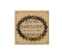Jeannieparnell N465 - Sometimes you forget you're awesome so this is your reminder 8mm Tiger Eye Gemstone Bead Bracelets