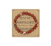 Jeannieparnell N466 - Sometimes you forget you're awesome so this is your reminder 8mm Red Jasper Gemstone Bead Bracelets