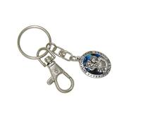 Jeannieparnell N572 Saint Christopher Keyring - Religious Saint Charm Keychain for Travel Protection, Blessing & Car - Catholic Gift for Men & Women