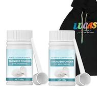 Jeanny set of 2 Transfer Powder for DTF Direct to Film Transfer Powder DTF Powder White Digital Transfer Hot Melt Adhesive DTF Transfer Adhesive Powder for All DTF and DTG Printers 100g