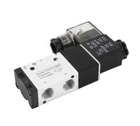 Jeanoko 1/4in NPT Pneumatic Solenoid Valve Durable Two Position Three Way for Air Control Systems Aluminum Alloy 1 Piece