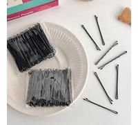 Jeanoko 100pcs Durable Black One Word Clips Multi Functional Hair Accessories for Any Occasion