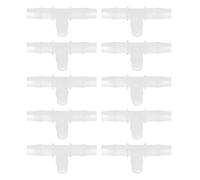 Jeanoko 10Pcs 3 Way Plastic Fitting Durable Tee Barb Joint for Processing Laboratories Made of Premium PP (T tee 9.5)