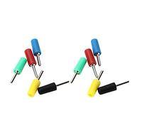 Jeanoko 10Pcs Plated Banana Plug Connectors, Durable and Male Adapters for 2mm Inner Spring Panel Socket, Multi-Color Set