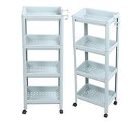 Jeanoko 1PCS Bathroom Floor Storage Shelf, Freestanding Corner Rack Shelves, Storage Rack Organizer for Bathroom Kitchen Living Room Narrow Space,Organization and Storage (4