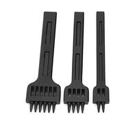 Jeanoko 2/4/6 Prong Chisel Steel Sewing Leather Craft Hand Hole Punch Tool 4mm for Leatherworking Enthusiasts