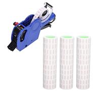 Jeanoko 30 Rolls 15000Pcs Labels Price Stickers, 21x12mm Double Red Lines Clear Printing, Single Row Tag Paper for MX5500 Gun Labeller