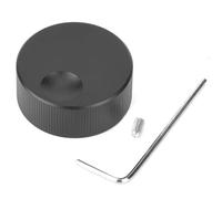 Jeanoko 32x13mm Wear Resistant Black Frosted Audio Tone Control Tuning Knob Volume Control Switch Solid Aluminum Knob for 6 mm Diameter Shaft