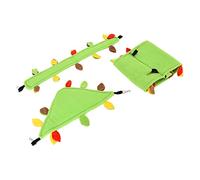 Jeanoko 3pcs Bird Hammock Set for Sugar Glider, Squirrel, and Hamster, Cozy Sleeping, Soft Polyester Materials, Jungle Theme, Easy to Clean