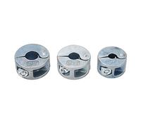 Jeanoko 3PCS Open Drill Stop Rings, Zinc Alloy Drill Bit Stopper Collars with Hex Wrench for Carbon Steel Bits 6mm 8mm 10mm