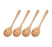 Jeanoko 4 Pieces Kitchen Wooden Spoons,Wooden Cooking Spoon,Mixing Baking Serving Utensils,Heat Resistant,Easy to Use,Easy to Clean Bakeware Accessories