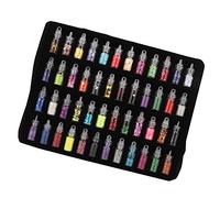 Jeanoko 48 Bottles Flash Sequin Powder for DIY Jewelry Making, Multi-Functional Craft Decor, Portable Set in Assorted Shapes and Colors