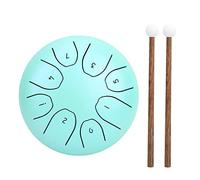 Jeanoko 5.5 Inch Ethereal Drum with Pure Tone, Designed for Musicians & Enthusiasts, Carbon Steel Material, Includes Drum Bag & Stick, Perfect for Relaxation (Cyan)