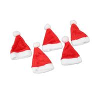 Jeanoko 5pcs Christmas Pet Hat Dog Santa Hat Puppy Christmas Hats with Classic Red White Plush Design for Holiday Party Costumes Cats Rabbits