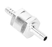 Jeanoko 6MM Silver Aluminium Non Return Check Valve Fuel Prevents Back to Tank for Carburetors and Low Pressure Fuel Systems Metal