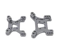 Jeanoko Aluminium Alloy Precision Shock Tower Board Set for RC Car, Replacement Accessories for LC RACING 1/14 144001 124018 124019, 2 Pcs Front Rear, High Strength & Easy Install for Remote (Ti