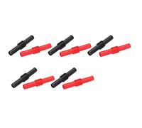 Jeanoko Banana Plug Coupler 4mm Banana Plug Extender Durable Accessory for Electrical Testing 42mm for Electric Power Numerical Test Red, Black 10Pcs