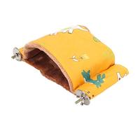 Jeanoko Bird Cage Hanging Hammock Plush Bed for Parrots Warm Comfortable Reduce Anxiety 1 Unit (Yellow)