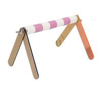 Jeanoko Bird Training Stand Premium Colorful Acrylic and Corundum Adjustable Height for Small to Medium Birds 20cm (Pink)