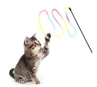 Jeanoko Cat Teaser Toy Interactive Funny Play Stick for Cats Made of Non- ABS Material 48cm Long