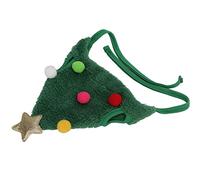 Jeanoko Christmas Pet Hat Adjustable Cute Dog Cat Headwear for Festive Celebrations Plush Polyester 1 Unit (Green)
