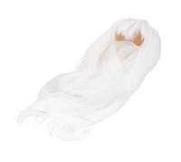Jeanoko Cotton Doll Long Curly Wig Soft Silk Plush Hair for 35-39cm Head Circumference Stylish Trendy Doll Accessories for Playtime Fun (White)