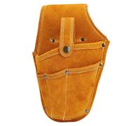 Jeanoko Cowhide Wearable Electric Tool Waist Bag for Construction Workers, Yellow Tool Storage Toolkit for Interior Decoration and Maintenance, 11 X 3.9 X 6.7 Inches
