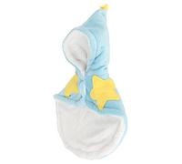 Jeanoko Cute Soft Pet Cloak for Dogs and Cats, Warm Flannel Cape for Everyday Wear, Sky Blue, 1 X Pet Cloak (M)