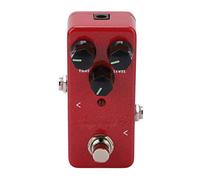 Jeanoko Distortion Pedal Red Mini High Gain Distortion Effector for Electric Guitar Heavy Metal and Rock Music Compact and Durable
