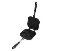 Jeanoko Double Sided Pancake Pan Efficient Waffle Maker for Outdoor Use Non Stick Coating Aluminum Alloy for Camping