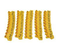 Jeanoko Durable 100Pcs TPU Ear Tag for Animal Identification and (Yellow)