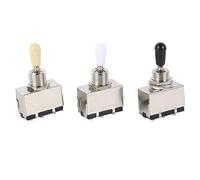 Jeanoko Electric Guitar Toggle Switch 3 Way Replacement, Durable and Stable Voice Changeover Switching for Musicians, Metal, 3 Pcs