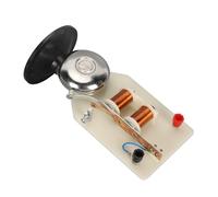 Jeanoko Electrical Bell Science Experiments Vertical Durable Teaching Tools with Base for Schools, Plastic Copper for Teachers to Explain the Magnetic Effect, Physical Knowledge