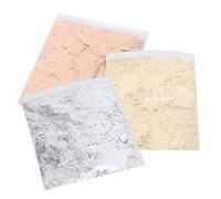 Jeanoko Foil Flakes Set, 3 Colors Gilding Leaf for Hand-Made Painting, Decorative Craft Projects, Gold, Silver, Copper, 12g Total