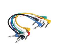 Jeanoko Guitar Effects Connection Cable High Fidelity Noise Reduction Pedal Set for Musicians Portable 6PCS Assorted Colors