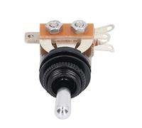 Jeanoko Guitar Toggle Switch Short Straight Silver Top Knob for Electric Guitar Pickup Selector Kit with Black Washer - Metal Material - 1 Unit