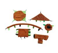 Jeanoko Hanging Hamster Hammock Set with Plush Material for Small Pets Comfortable Resting Place 6pcs