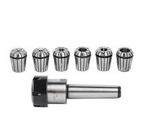 Jeanoko M12 Collet Chuck, 6pcs Spring Collets CNC Milling Tool Morse Taper Holder, with High Strength Shock, for Metal Machining