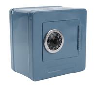 Jeanoko Metal Durable Password Box with Secure Lock for Money Storage for Small Businesses, Shops, Cafes - Ideal Password Cash Can for Keys - 1 Count (blue)