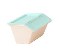 Jeanoko Mini Desktop Storage Box Cute Stackable Design for Organizing Stationery Jewelry in Kids Room Plastic 8x8x6cm (Green)