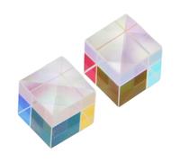 Jeanoko Optical Glass Prism Set 2Pcs Mini RGB Dispersion for Teaching Science Photography Decoration