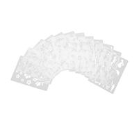 Jeanoko Paint Stencils Durable Lightweight Safe 12Pcs A4 Characters Animals Plants for DIY Projects, Crafters, PET, PP Plastic Milky White