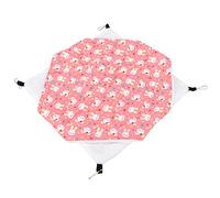 Jeanoko Pet Warm Double Layer Hammock for Small Animals Soft Plush Sleeping Bag Cozy Space for Pets (Pink)