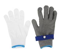 Jeanoko Precise AntiCutting Stainless Steel Gloves Level 5 Safety Protection for Glass Processing Smelting and Mining Stainless Steel XS-XXXL (XL)