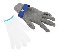 Jeanoko Precise AntiCutting Stainless Steel Gloves Level 5 Safety Protection for Glass Processing Smelting and Mining Stainless Steel XS-XXXL (M)