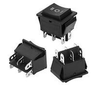 Jeanoko Rocker Switches Long-lasting 6 Pin Plastic Button for Household Appliances KCD4, 10Pcs for Drinking Fountains and Treadmills, 3 Level 16A 250VAC, 20A 125VAC