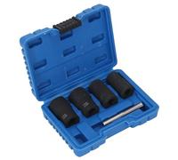 Jeanoko Screw/Fastener Extractor Kit Heavy Duty Impact Lug Nut Remover Tool for Industrial Repairs Cr Mo Steel 17mm 19mm 21mm 22mm 5Pcs