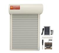 Jeanoko Solar Powered Automatic Chicken Coop Door with Timer, Sturdy Metal Frame, Protecting Poultry, for Chicken Duck Goose Farm Safety Equipment (White)