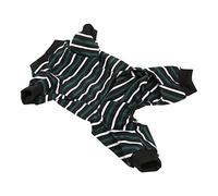 Jeanoko Striped Dog Pajamas Cute Comfortable Jumpsuit for Pets Easy Toileting Travel Vacation Polyester (S)